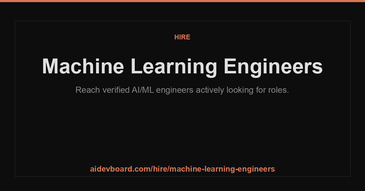 Hire Machine Learning Engineers — AI Dev Jobs