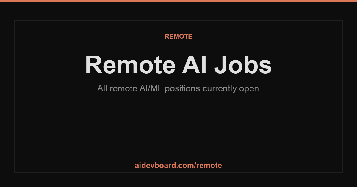881 Remote Senior Jobs · Avg $212k | AI Dev Jobs